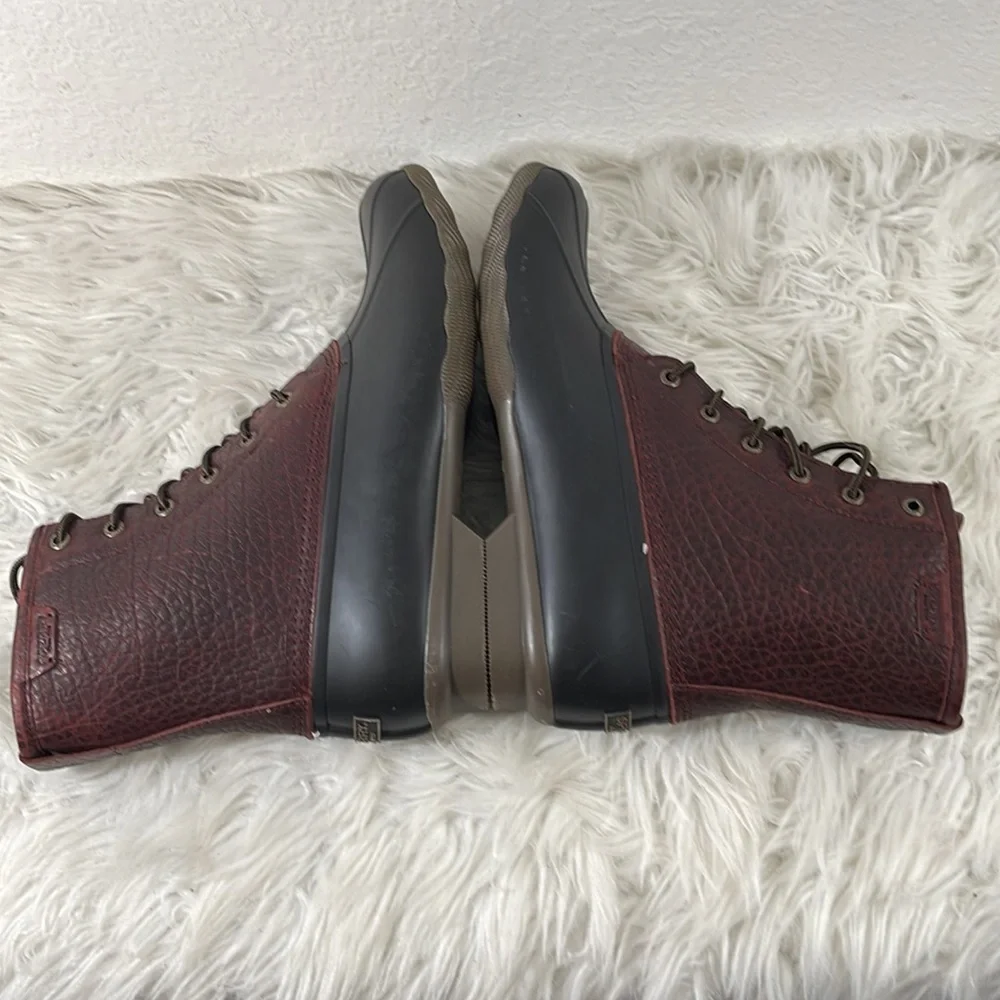 SPERRY MEN'S SALTWATER DUCK BOOT - BLACK/AMARETTO SIZE 13 NEW - Picture 11 of 15